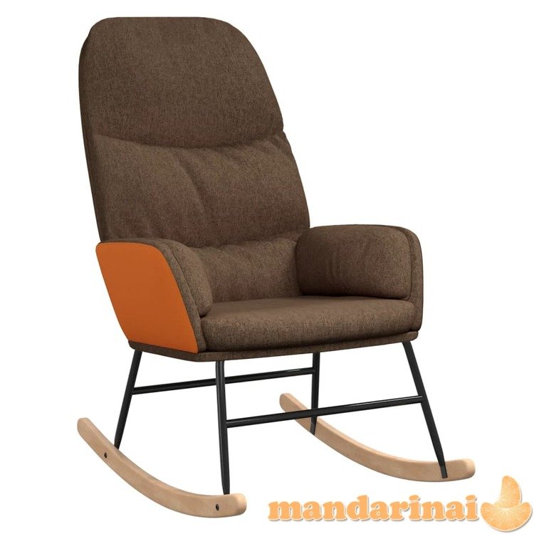 Supama kėdė, rudos spalvos, audinys