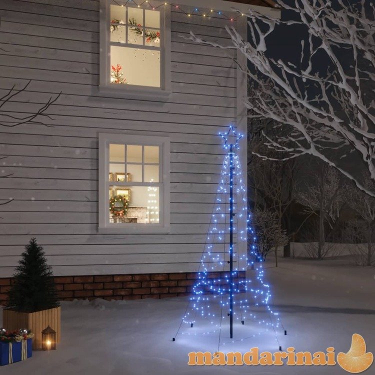 Kalėdų eglutė su kuoliuku, mėlynos spalvos, 200led, 180cm