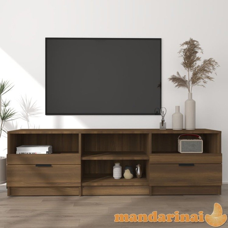 Televizoriaus spintelė, ruda ąžuolo, 150x33,5x45cm, mediena