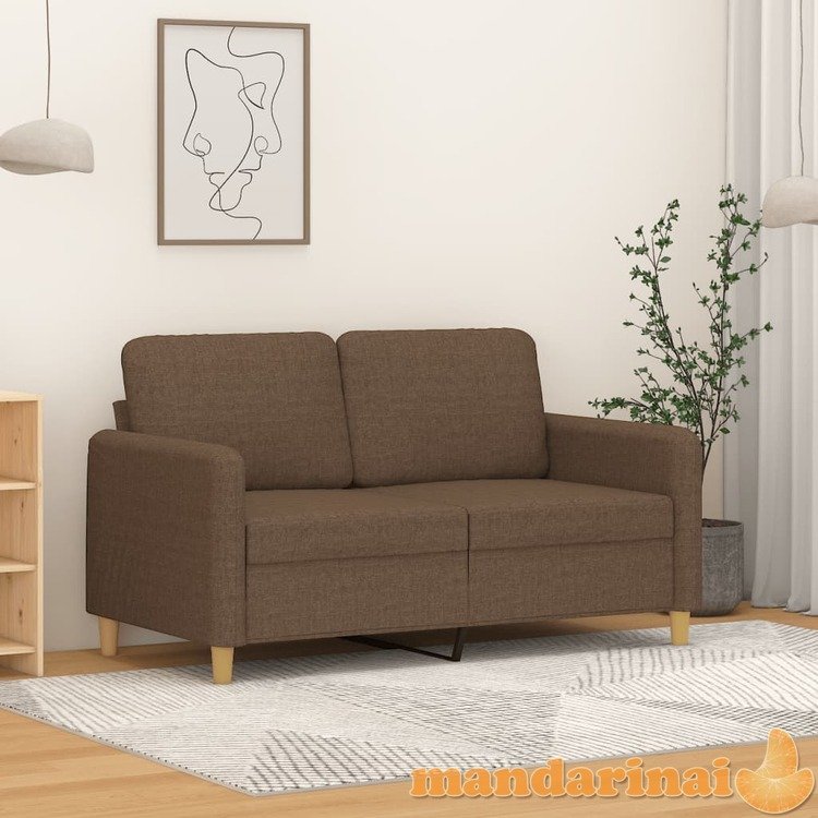 Dvivietė sofa, rudos spalvos, 120cm, audinys