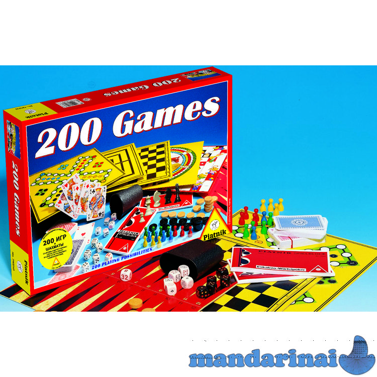 PIATNIK Board game set 200 Games (In Latvian, Russian lang.)