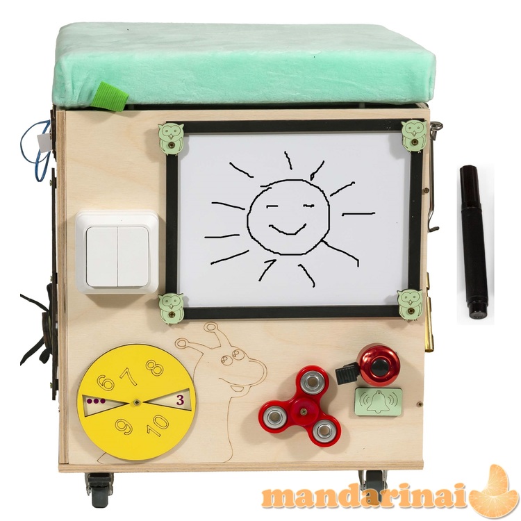 LAS manipuliacinis pufas su ratukais, sėdynė 31 2