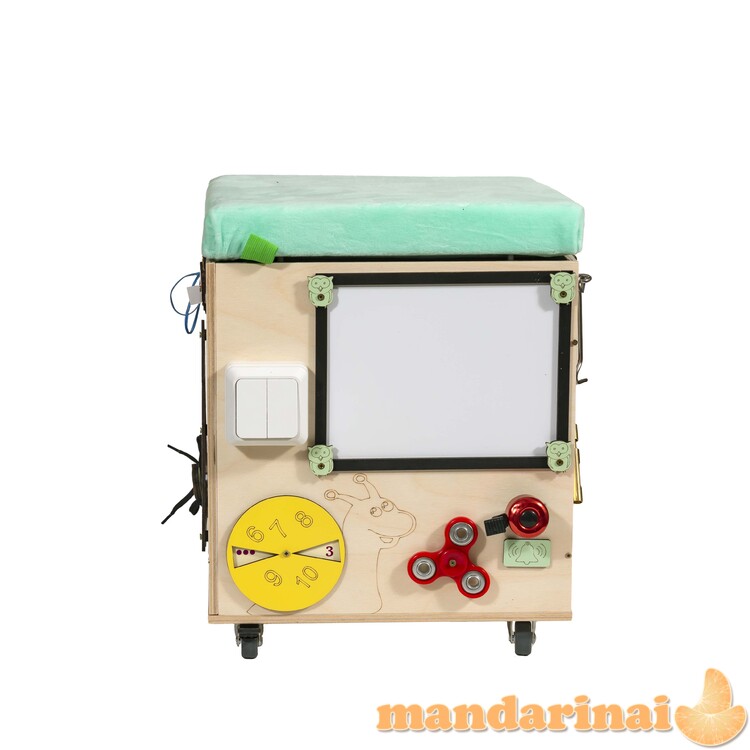 LAS manipuliacinis pufas su ratukais, sėdynė 31 3