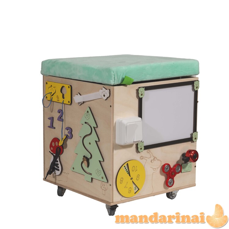 LAS manipuliacinis pufas su ratukais, sėdynė 31 4