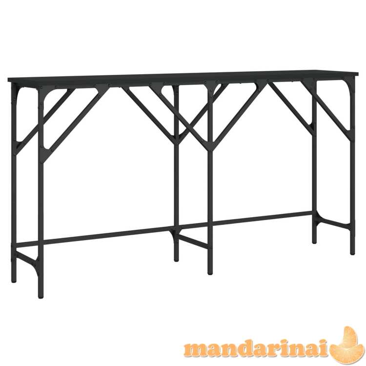 Konsolinis staliukas, juodas, 140x29x75cm, apdirbta mediena