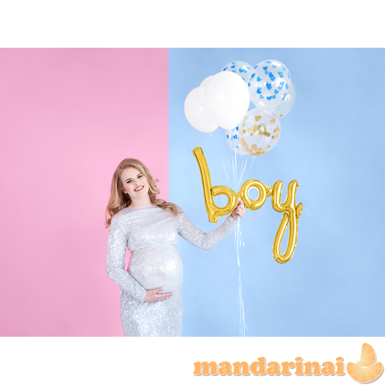 Foil balloon Boy, gold, 63.5x74cm