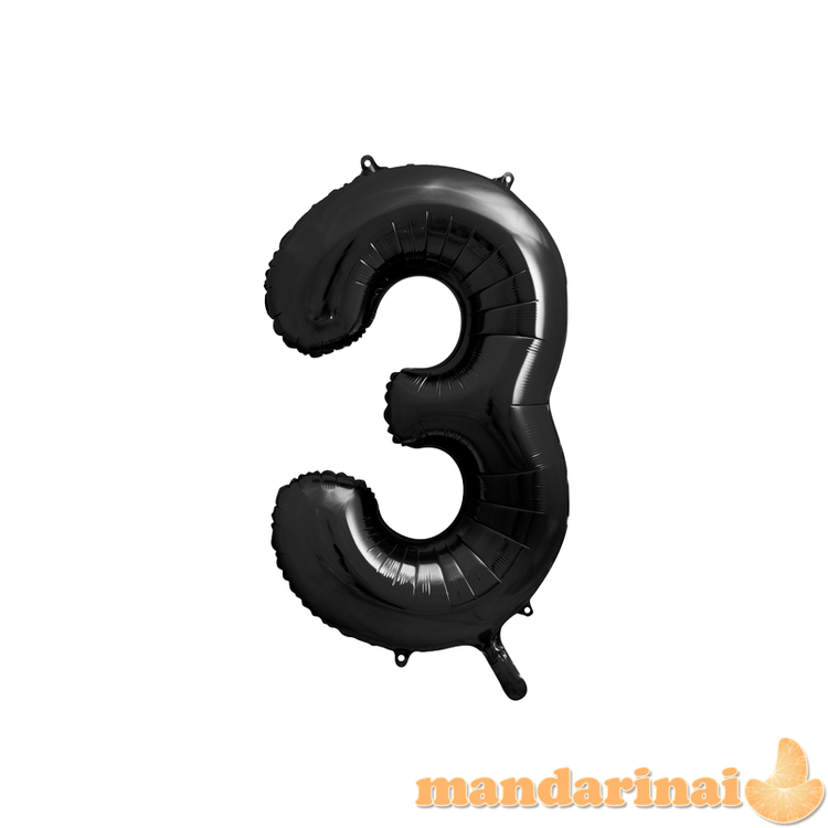Foil Balloon Number   3  , 86cm, black