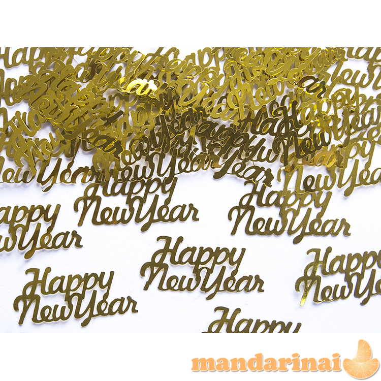Confetti Happy New Year, gold, 4 x 2cm, 3g