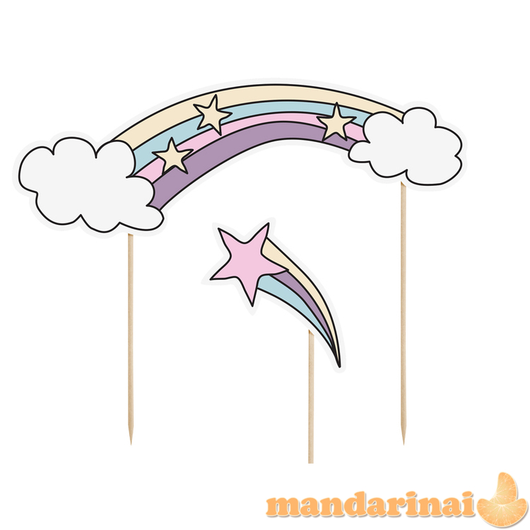 Cake topper Unicorn, 13-23.5 cm (1 pkt / 5 pc.)