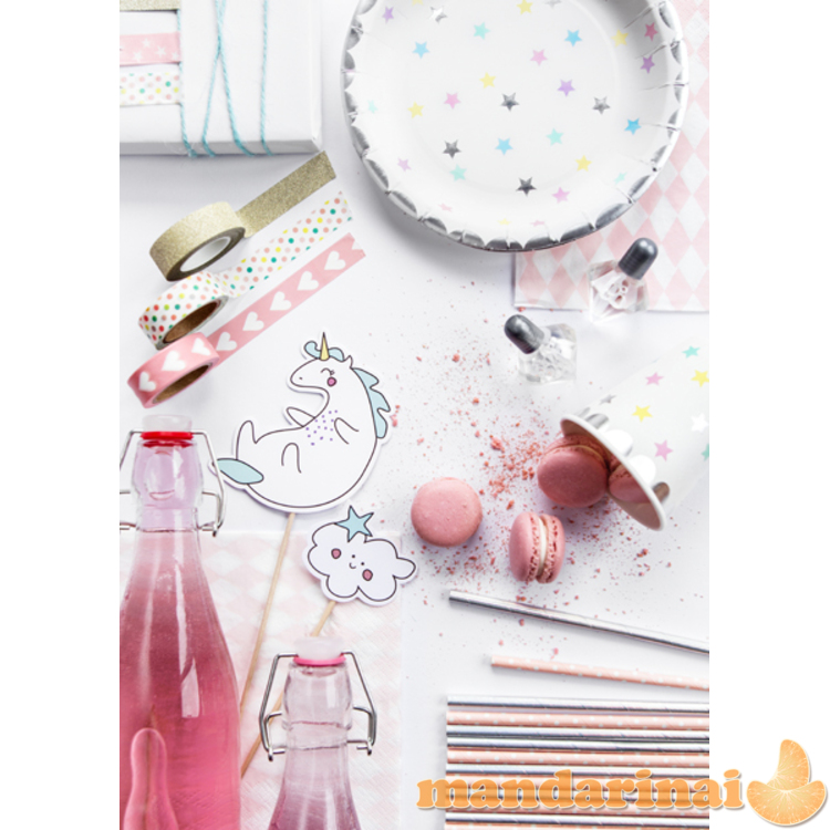 Cake topper Unicorn, 13-23.5 cm (1 pkt / 5 pc.)