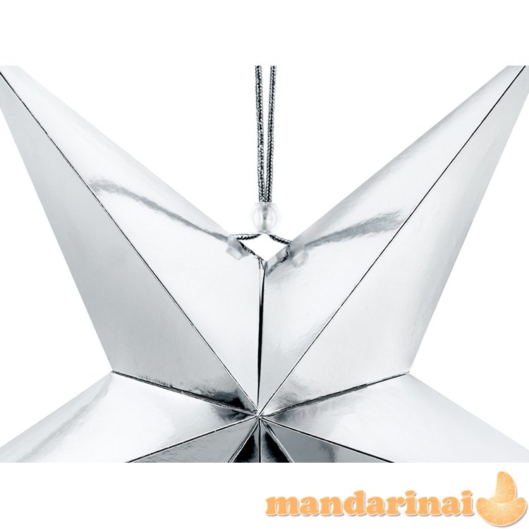 Paper star, 45cm, silver 3