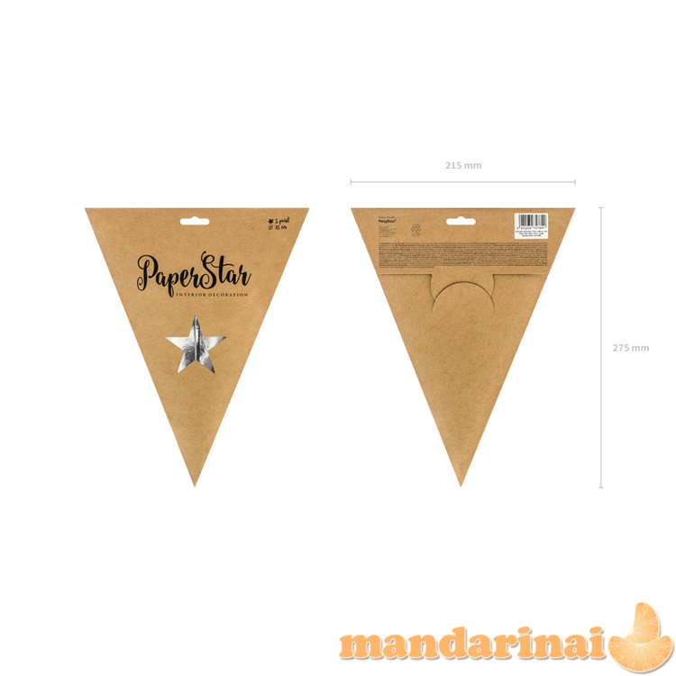 Paper star, 45cm, silver 1