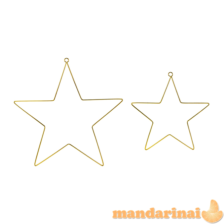 Metal hanging decorations Stars, mix (1 pkt / 2 pc.)