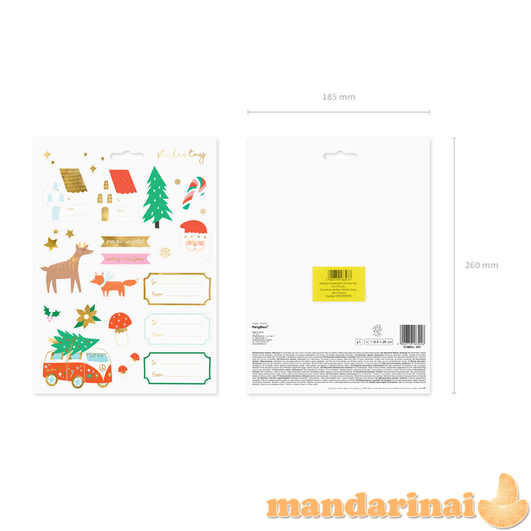 Christmas stickers Winter fores, mix