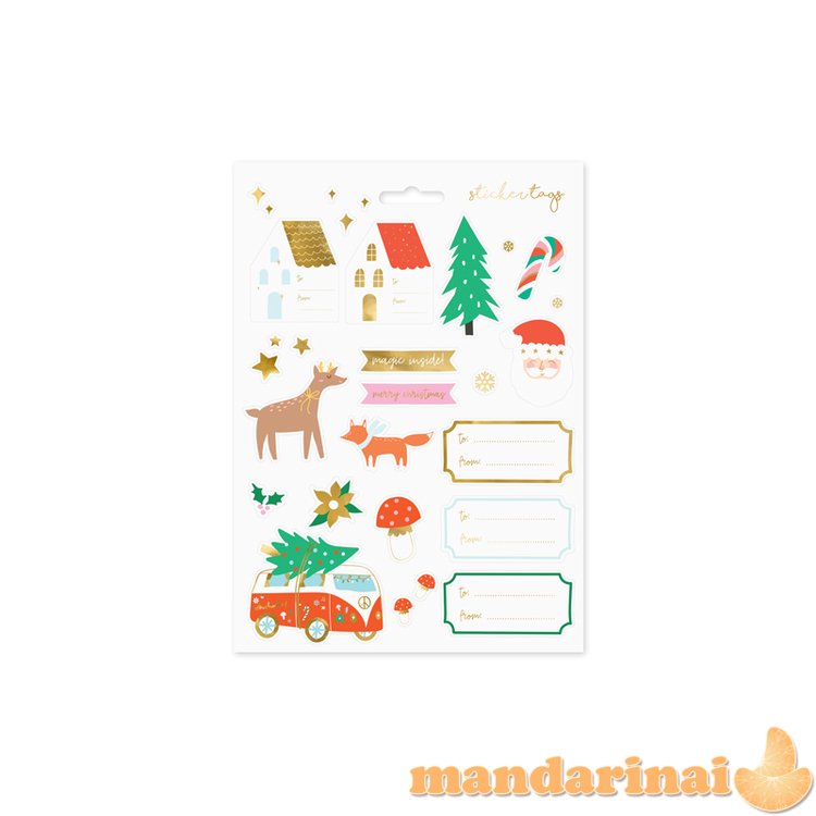Christmas stickers Winter fores, mix