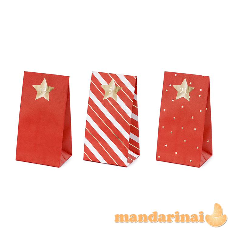 Advento kalendoriaus mai&scaron;eliai - raudoni