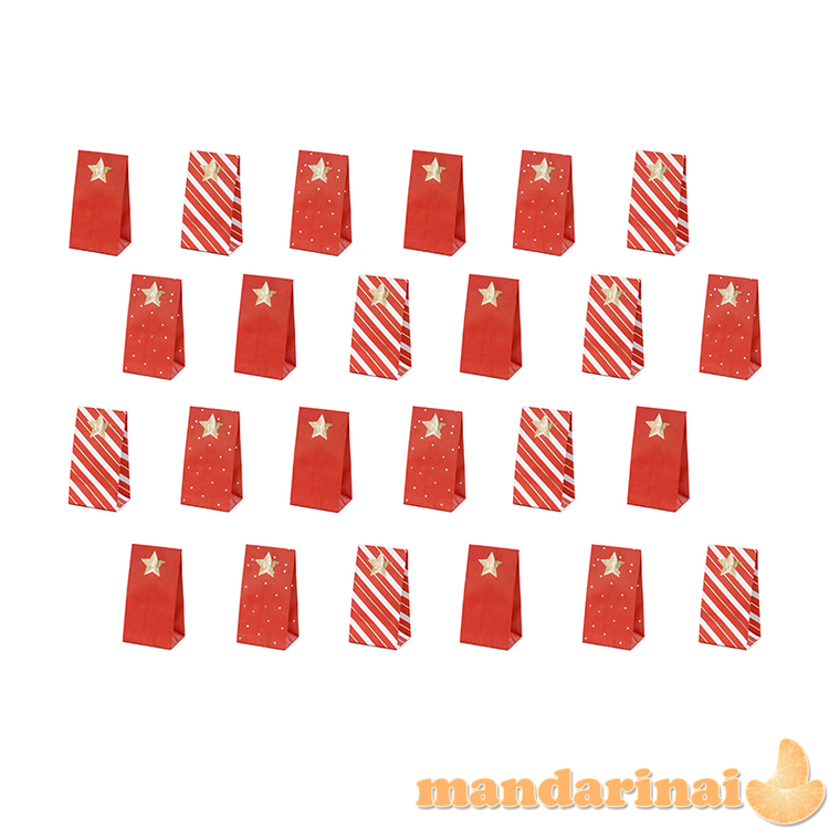 Advento kalendoriaus mai&scaron;eliai - raudoni