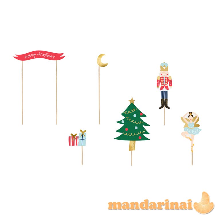 Cake toppers Nutcracker, mix, 8.5-19cm (1 pkt / 6 pc.)