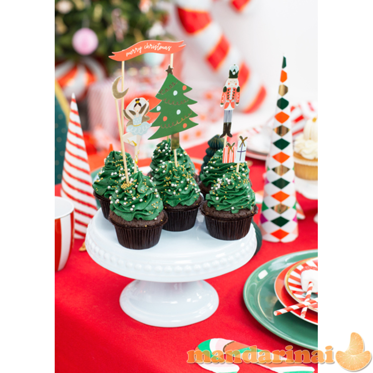 Cake toppers Nutcracker, mix, 8.5-19cm (1 pkt / 6 pc.)