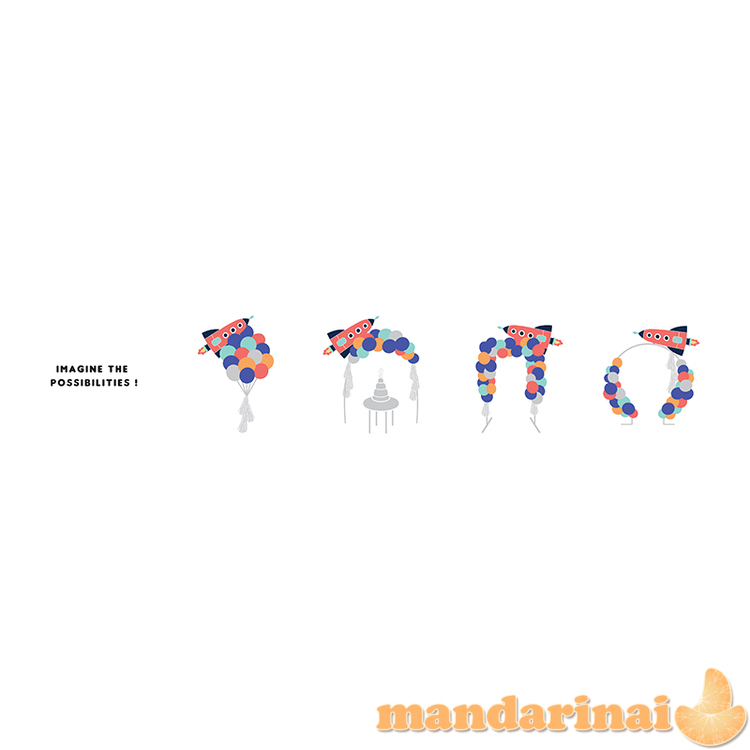 Balionų girlianda &bdquo;Raketa&quot  3