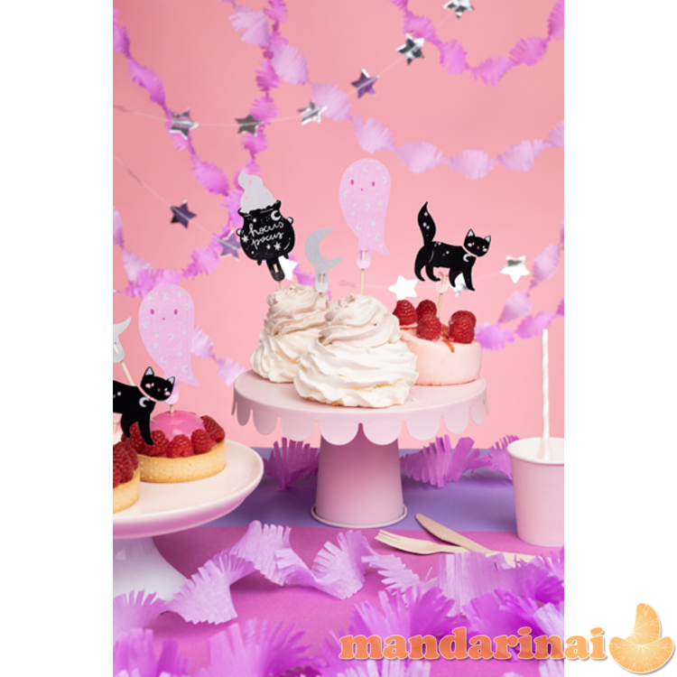 Cupcake toppers Halloween, 14 cm, mix (1 pkt / 6 pc.)