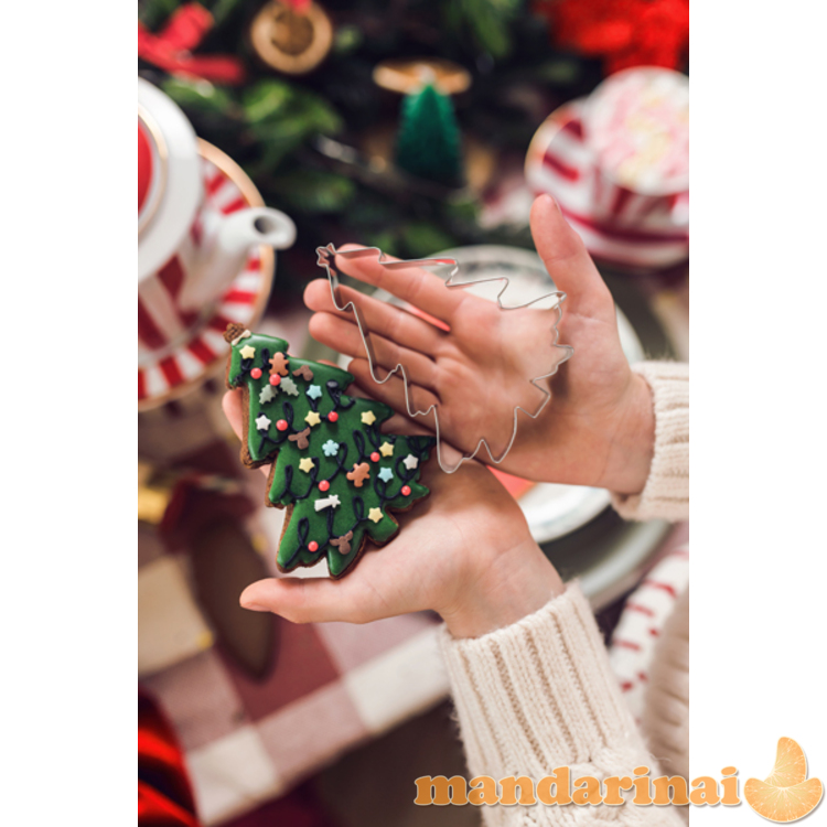 Cookie cutters Merry Christmas, silver (1 pkt / 6 pc.) 2