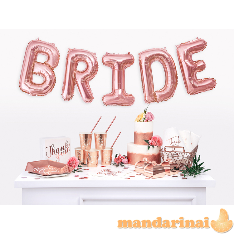 Napkins Bride to be, rose gold,  33x33cm (1 pkt / 20 pc.) 4