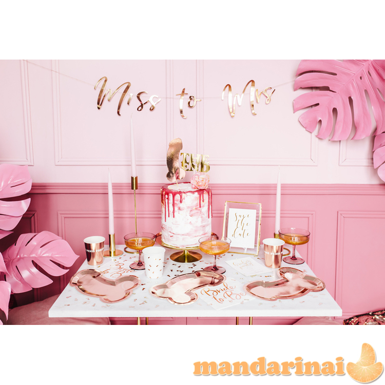 Napkins Bride to be, rose gold,  33x33cm (1 pkt / 20 pc.) 6