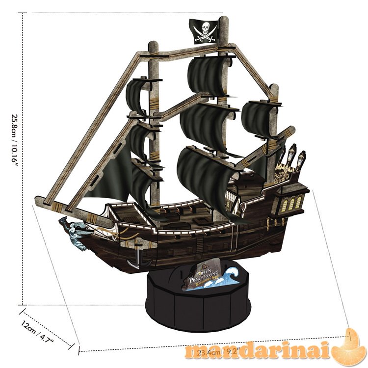 CUBICFUN 3D dėlionė „Laivas Karalienės Anos kerštas“