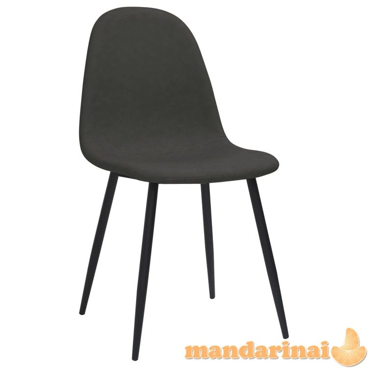 Valgomojo kėdės, 4vnt., juodos, 45x53,5x83cm, dirbtinė oda