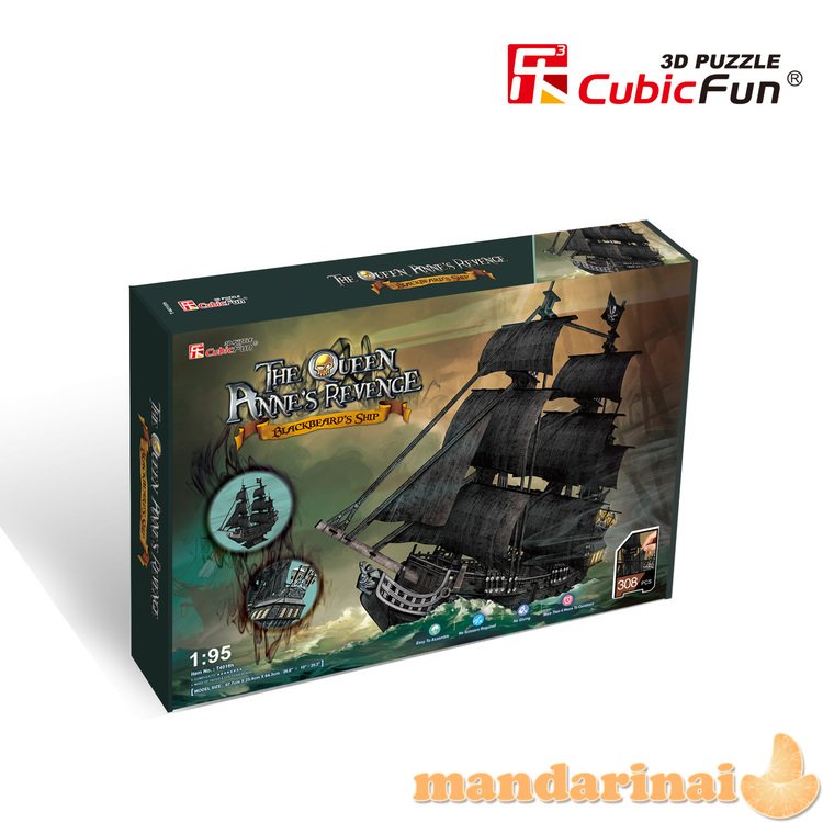 CUBICFUN 3D dėlionė Piratų laivas „Karalienė Ana“