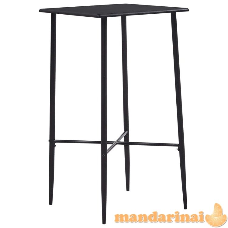 Baro stalas, juodos spalvos, 60x60x111cm, mdf