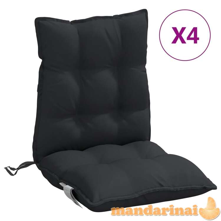 Kėdės pagalvėlės, 4vnt., juodos, oksfordo audinys