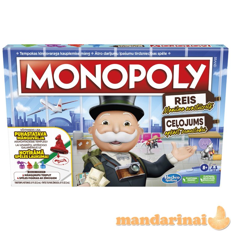 MONOPOLY  Board game World Tour (In Estonian and Latvian lang.)