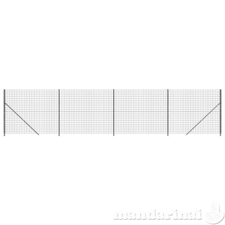 Tinklinė tvora su flanšais, antracito spalvos, 2,2x10 m