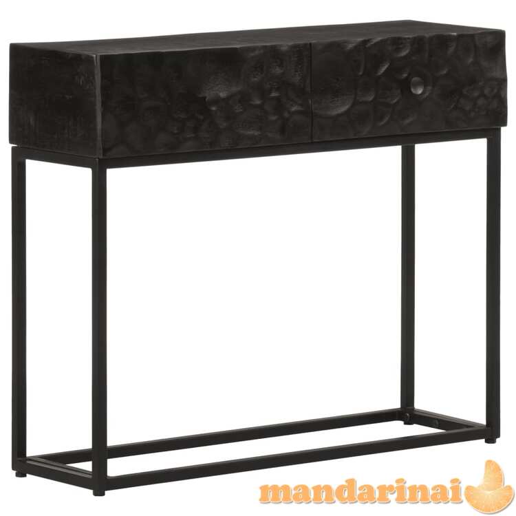 Konsolinis staliukas, juodas, 90x30x76cm, mango ir geležis