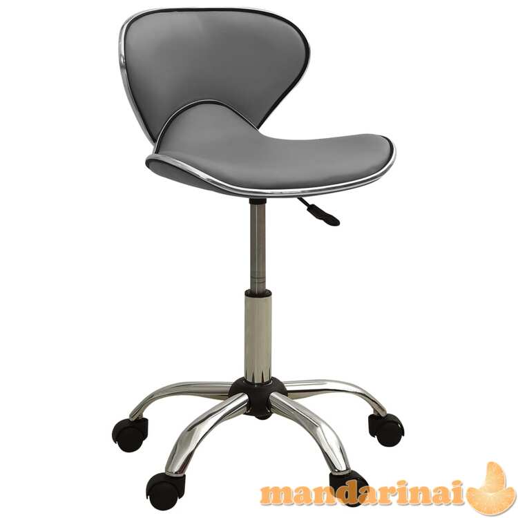 Biuro kėdė, pilkos spalvos, dirbtinė oda (323678)
