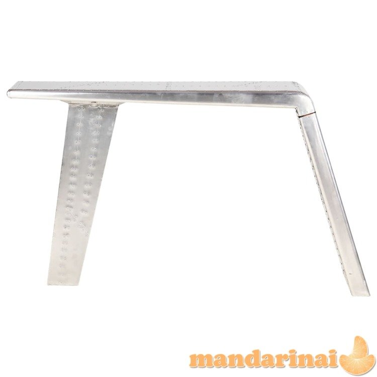 Aviator rašomasis stalas, sidabrinės sp., 112x50x76cm, metalas