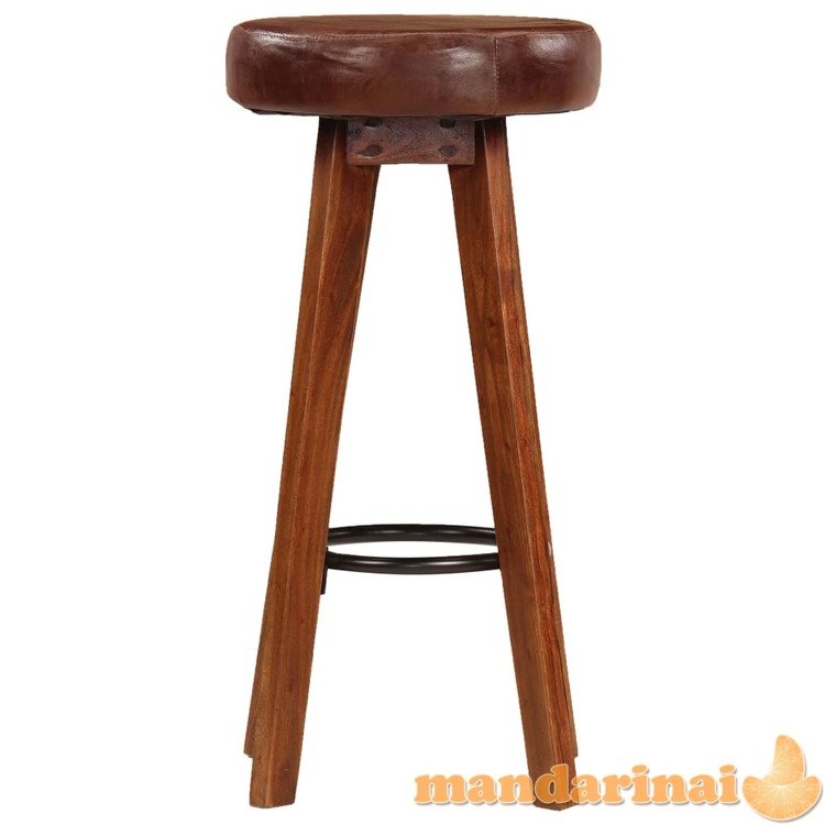 Baro kėdės, 2vnt., tikra oda, mango medienos masyvas