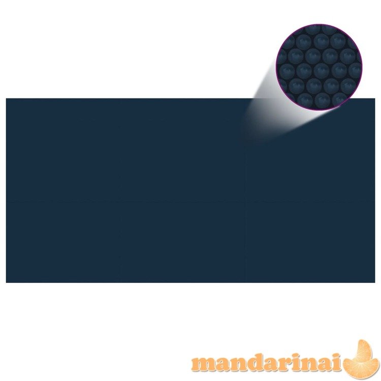 Saulę sugerianti baseino plėvelė, juoda/mėlyna, 732x366cm, pe