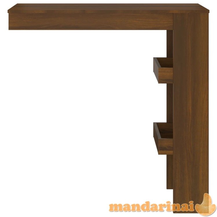Sieninis baro staliukas, rudas, 102x45x103,5cm, mediena