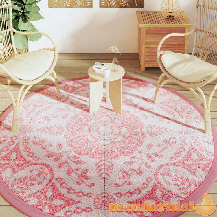 Lauko kilimas, rožinės spalvos, 200cm skersmens, pp