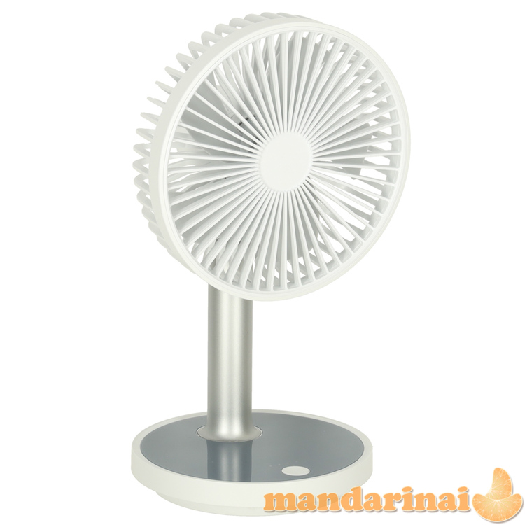 Baltas stovintis ventiliatorius ant kojos