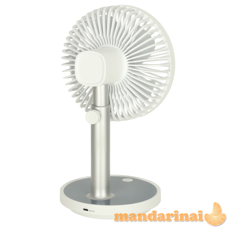 Baltas stovintis ventiliatorius ant kojos