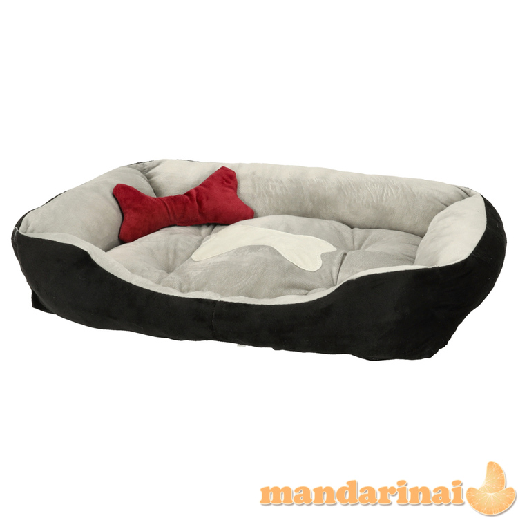 Šuns guolis 60x45x15cm balta ir juoda 1