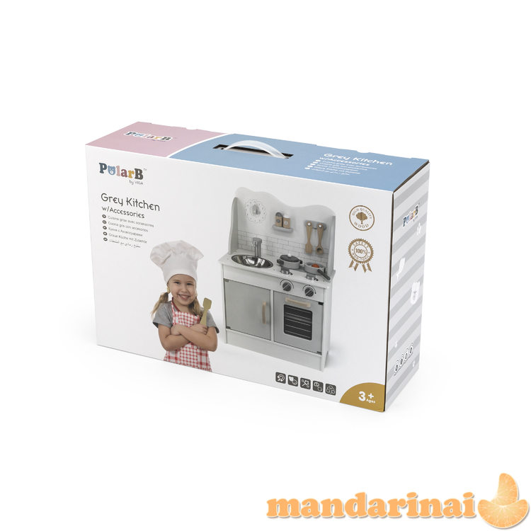 Viga 44049 PolarB Virtuvė su ekologiškai pilkais priedais