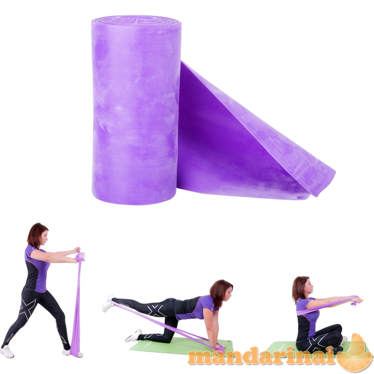 Mankštos juosta be latekso inSPORTline MorpoRoll 550cm (sunkus++)