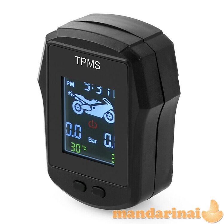 Motociklo padangų slėgio-temperatūros sekimo sistema