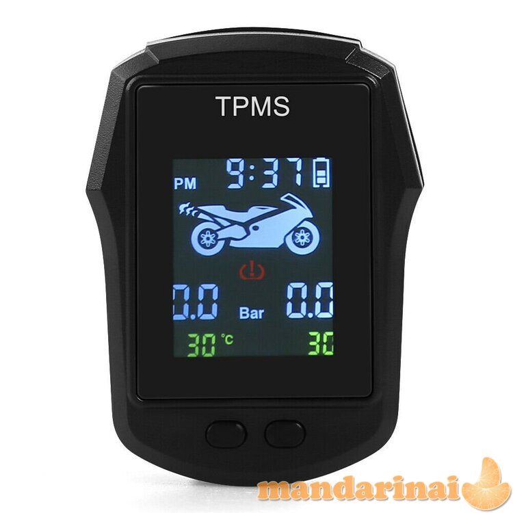 Motociklo padangų slėgio-temperatūros sekimo sistema