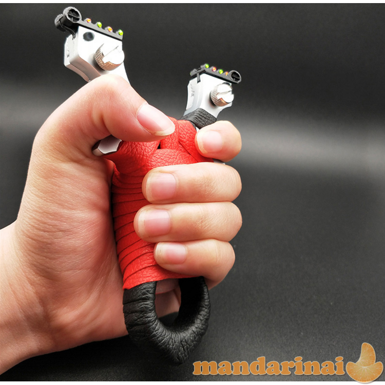 Laidynė-ragatkė odine rankena su taikikliu